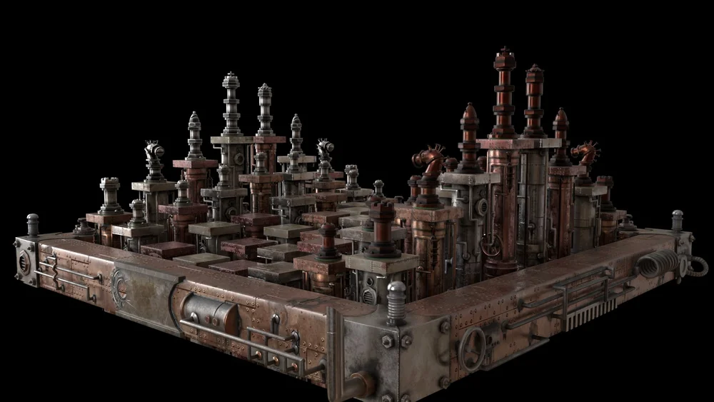 Steampunk Chess Set, detail 3