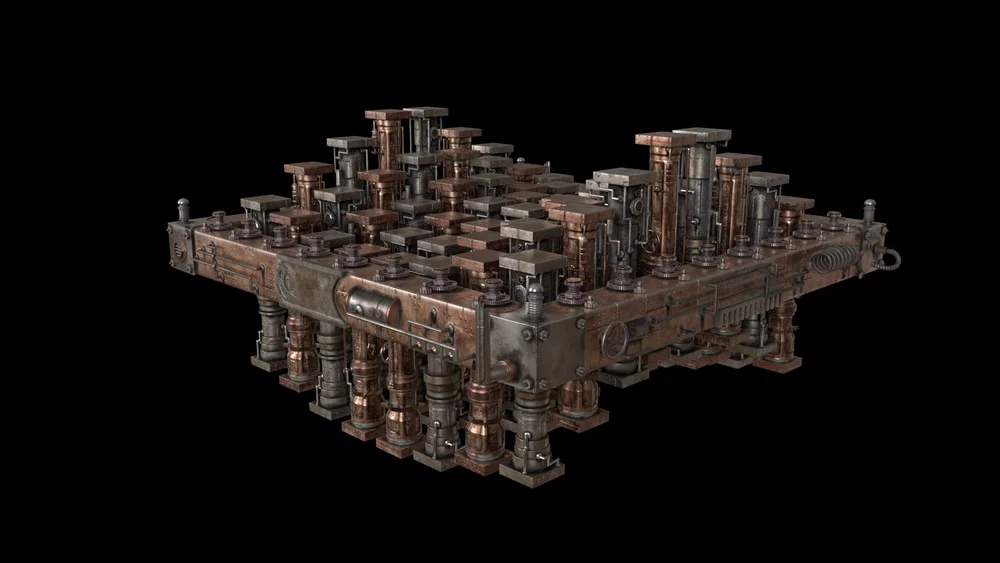 Steampunk Chess Set, detail 6