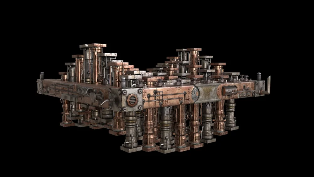 Steampunk Chess Set, detail 7